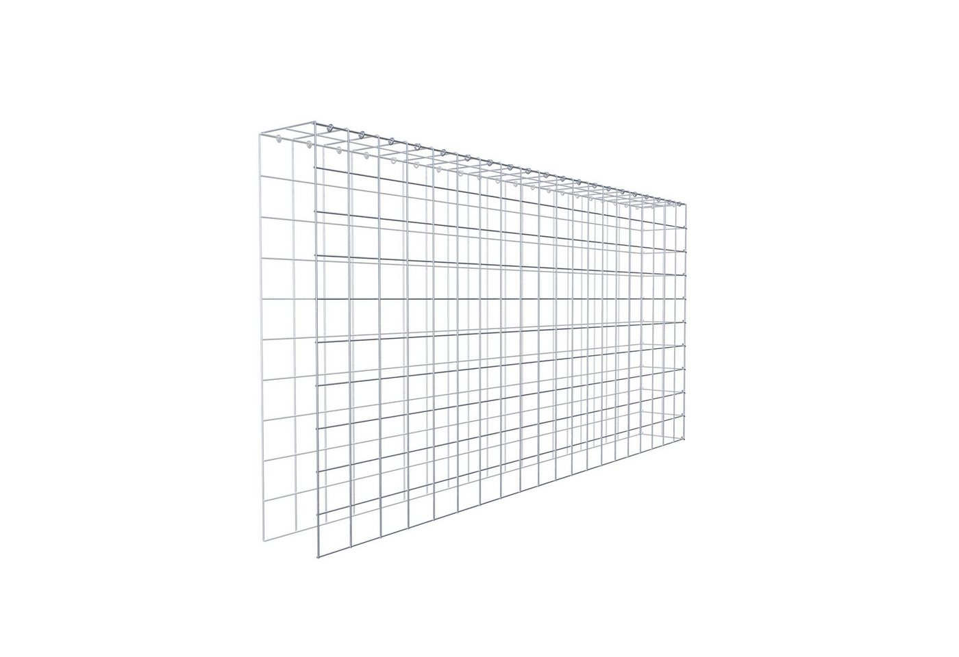 Thumbnail - Gabiona Gabionenzaun Anbaugabione Typ 4 200 cm x 100 cm x 20 cm (L x H x T), Maschenweite, (Anbaugabione Typ 4 200 cm x ...