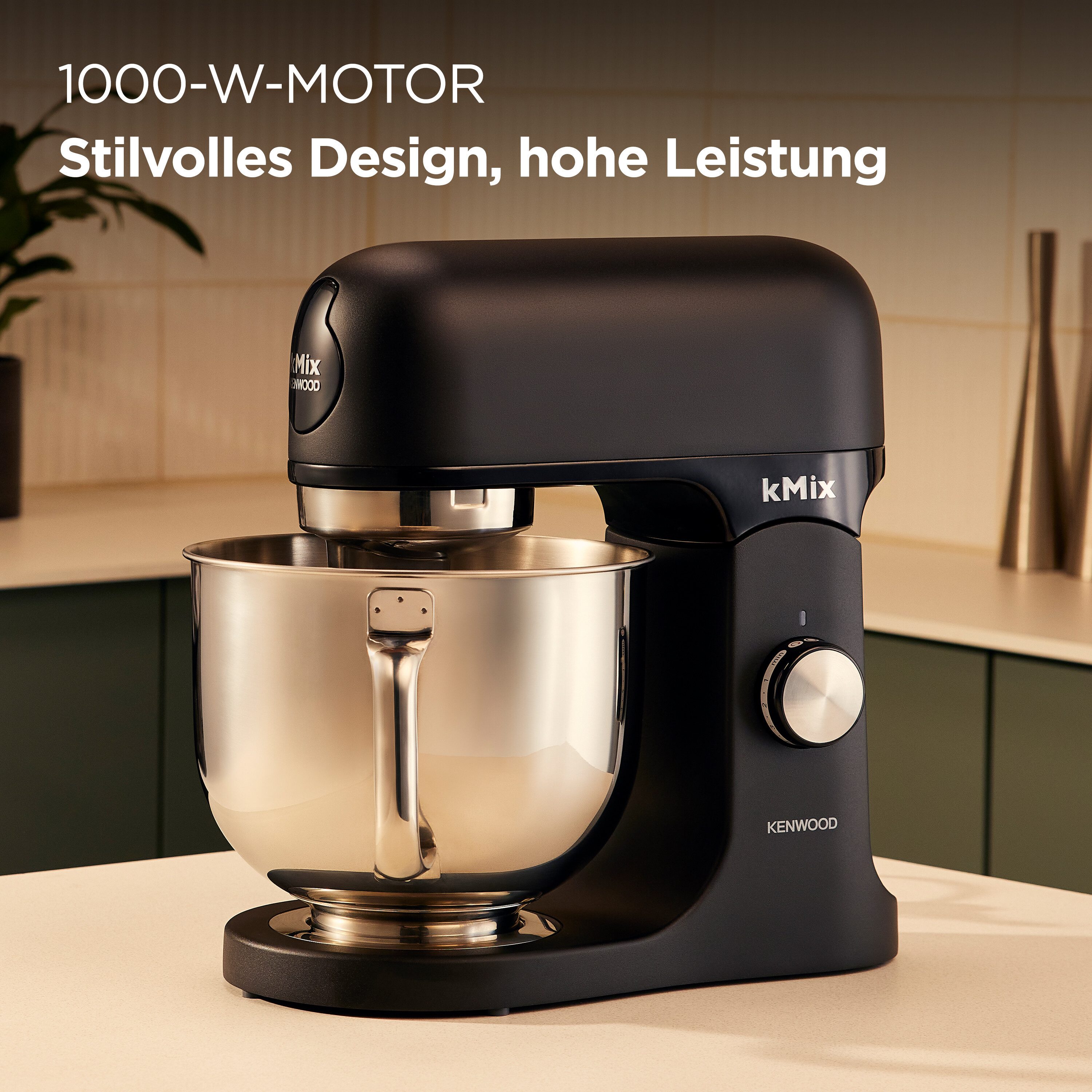 KENWOOD Küchenmaschine KMX751ABK, 1000 W, 5 l Schüssel
