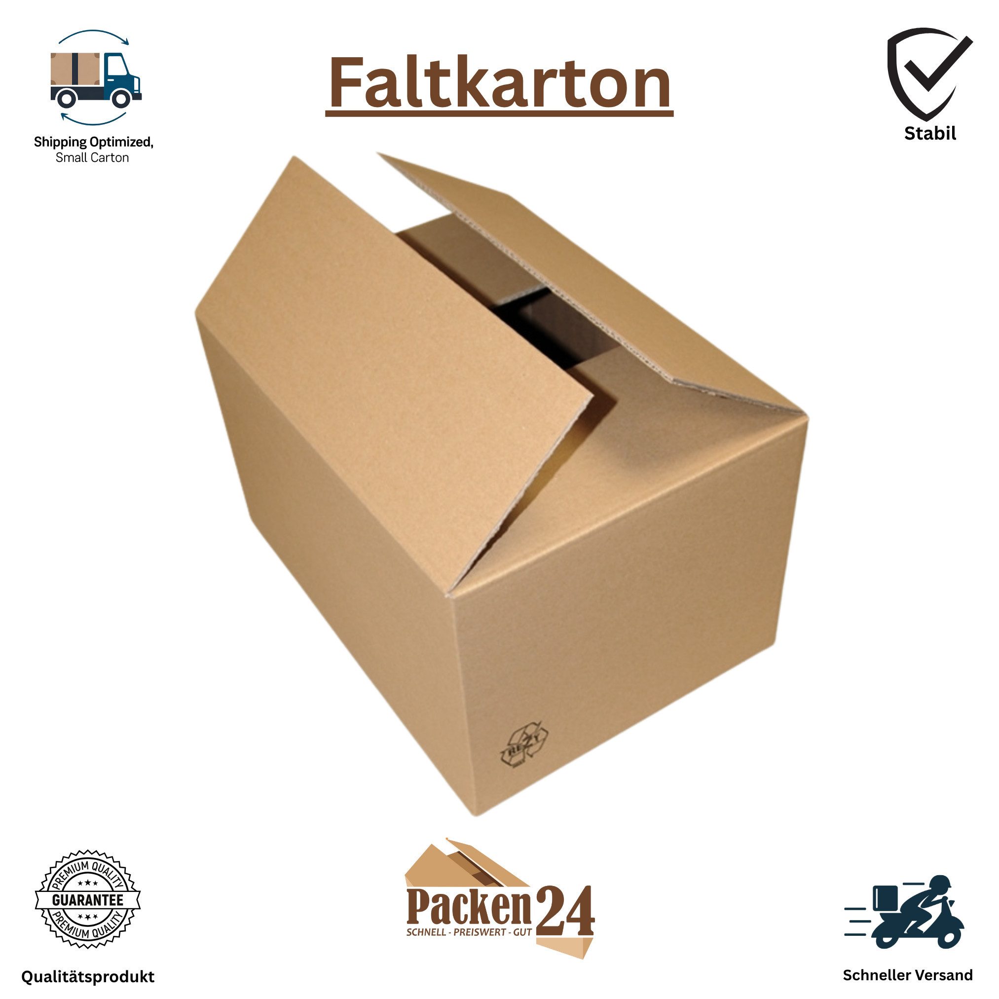Packen24 GmbH Versandkarton Faltkarton 380 x 280 x 220 mm
