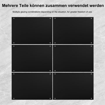 Feel2Home Memoboard Whiteboard Memoboard Glasboard Schwarz ESG Sicherheitsglas Wandtafel, ESG Sicherheitsglas