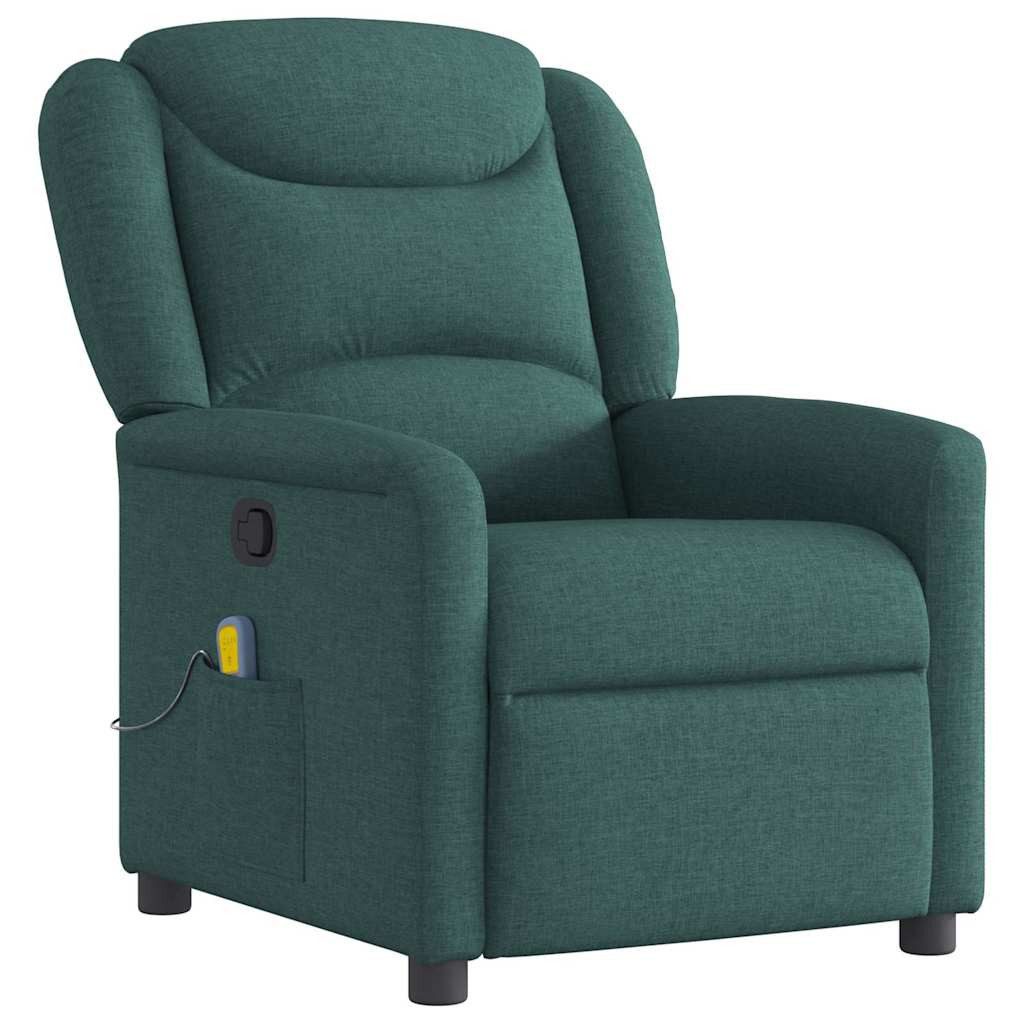 vidaXL Sessel Massagesessel Dunkelgrün Stoff (1-St) günstig online kaufen