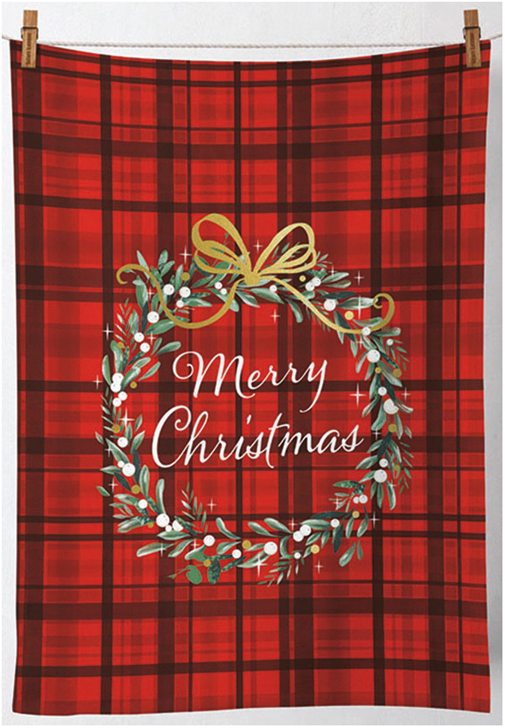 Ambiente® Geschirrtuch Christmas plaid, (2-tlg., 2-teilig), Geschirrtücher günstig online kaufen