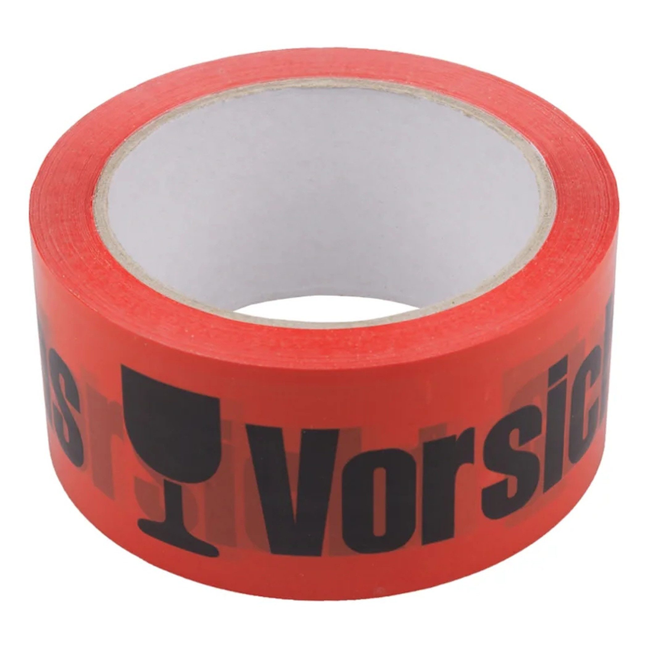 BB-Verpackungen Paket-Klebeband 6 x Klebeband Vorsicht Glas (0,48 x 66 m) (6-St) Acrylat, leise abrollend, 48 mm x 66 m