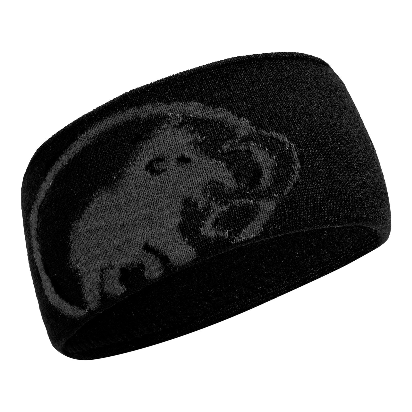 Mammut Stirnband Tweak Headband mit eingestricktem Mammut Schwarz | Stirnbänder