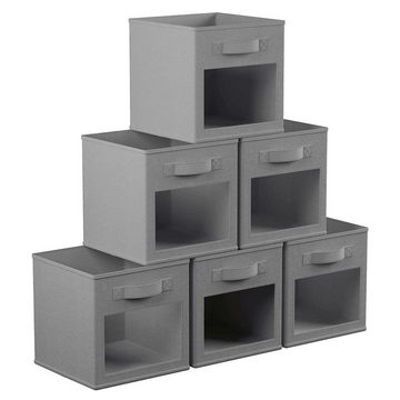 HIBNOPN Aufbewahrungsbox 3 Stück Aufbewahrungsboxen Kleiderschrank Organizer Faltbare mit Griff (3 St)