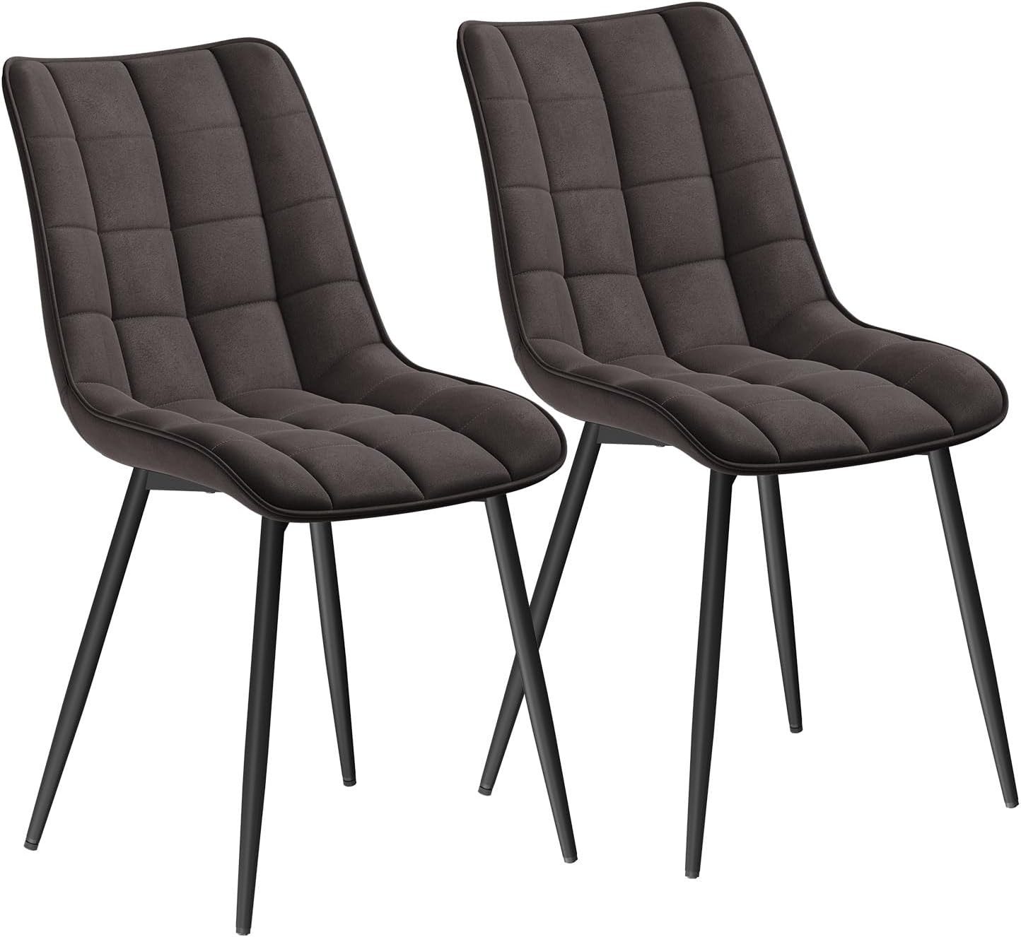 Woltu Esszimmerstuhl (2er-Set), Sessel mit Rückenlehne, Metallbeine