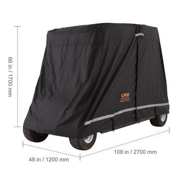 VEVOR Golfbag-Regenschutz Schwarzer Golfwagen Regenabdeckung 4-Personen-Golfwagenabdeckung