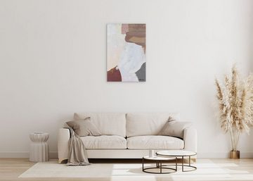 KUNSTLOFT Gemälde Rosy Cloudy Sky 60x90 cm, Leinwandbild 100% HANDGEMALT Wandbild Wohnzimmer