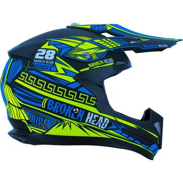 Broken Head Motocrosshelm Division + MX-Brille (Mit MX-Brille), David Bost Style