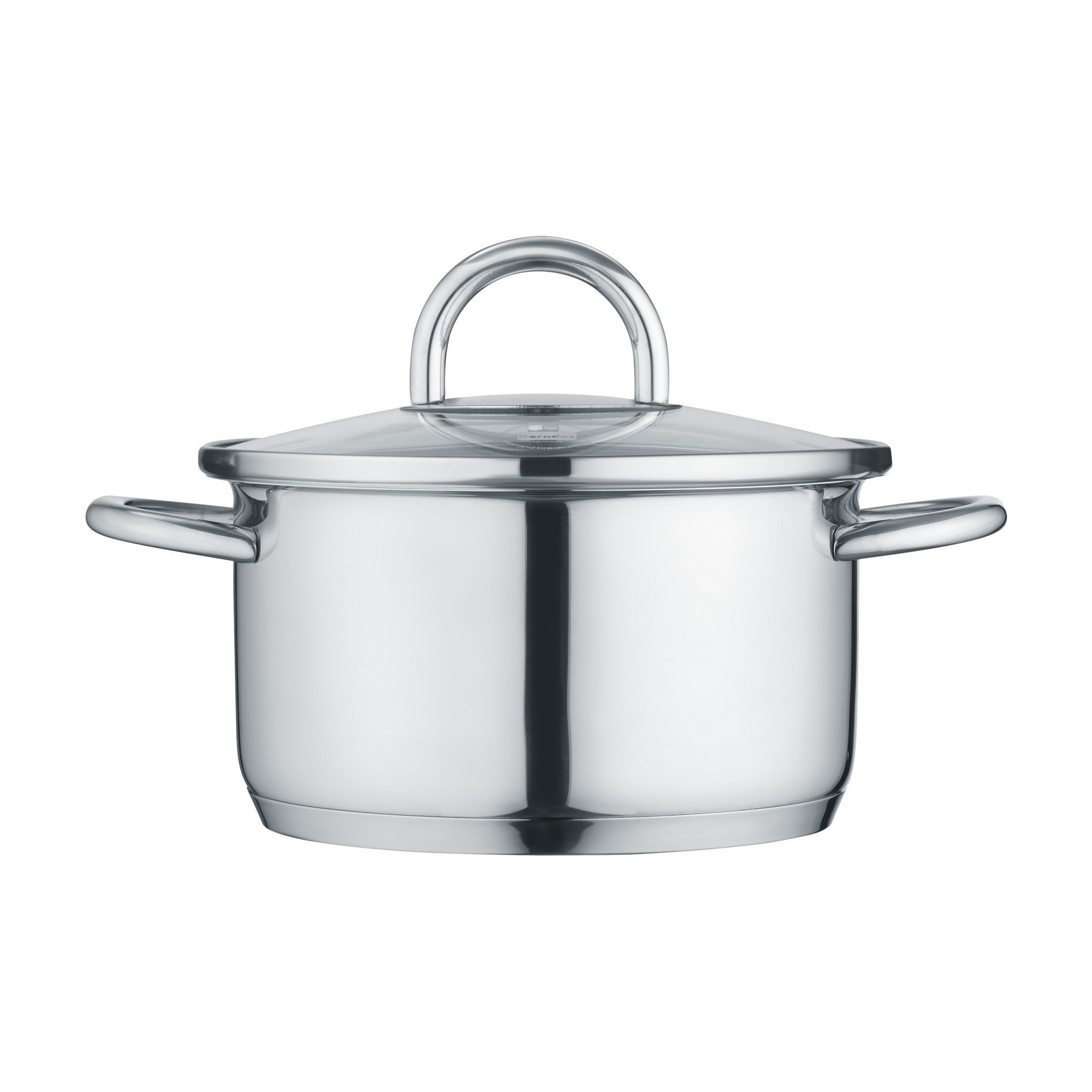 Berndes Kochtopf Mini mit Glasdeckel 12 und 14 cm, Edelstahl, poliert - b.mini, Edelstahl