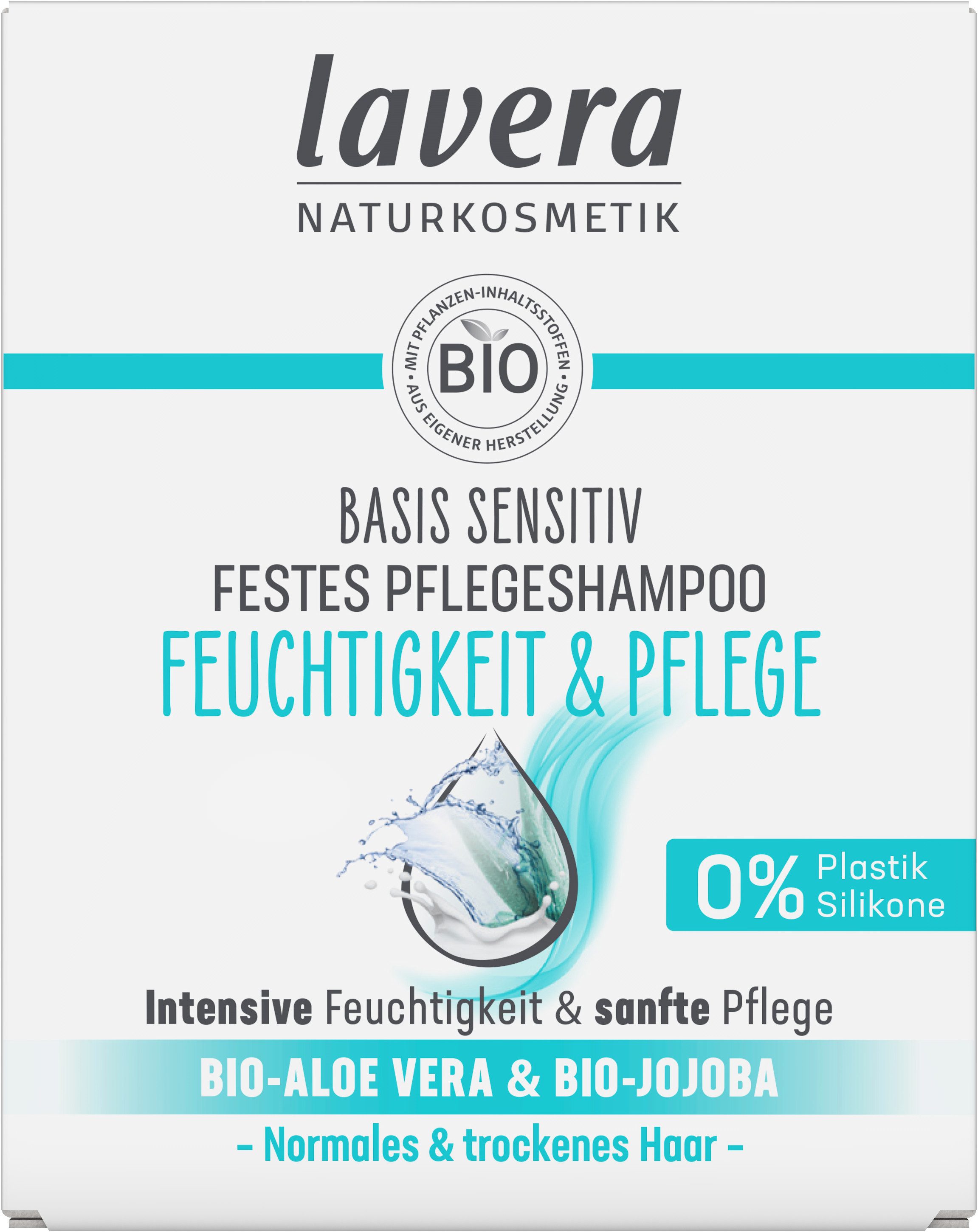 lavera Festes Haarshampoo Festes Pflegeshampoo basis sensitive Feuchtigkeit & Pflege