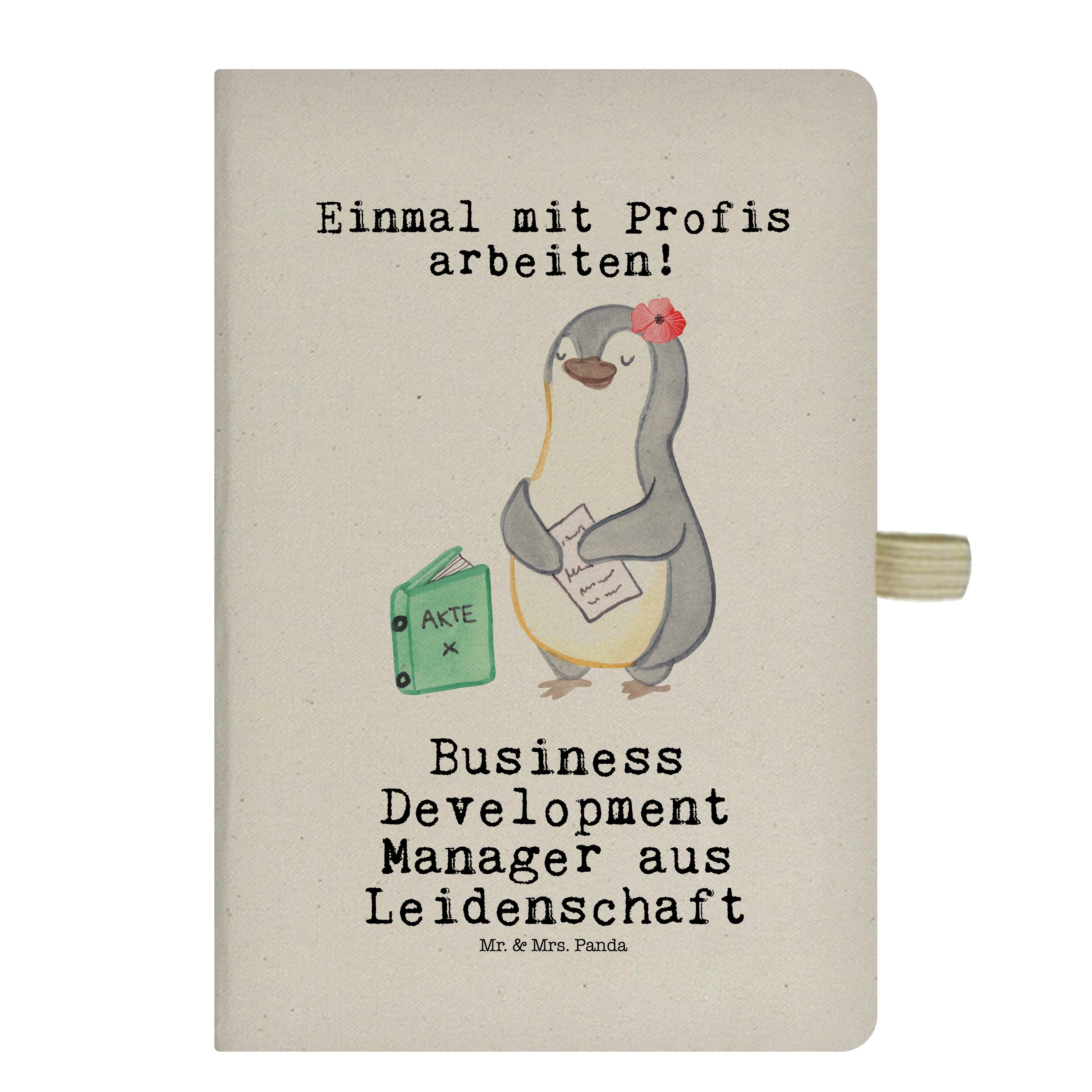 Mr. & Mrs. Panda Notizbuch Business Development Manager aus Leidenschaft - Transparent - Geschen Mr. & Mrs. Panda