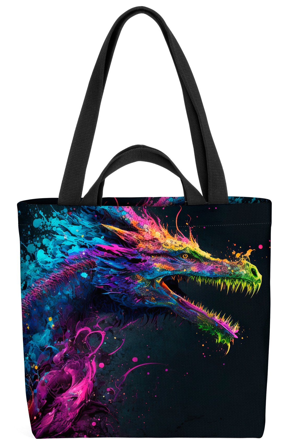 VOID Henkeltasche (1-tlg), Color Game regebno Farben Mittelalter ungeheuer Ritter Fantasy Dragon