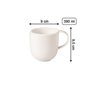 Villeroy & Boch Becher NewMoon Becher mit Henkel 390 ml, Porzellan