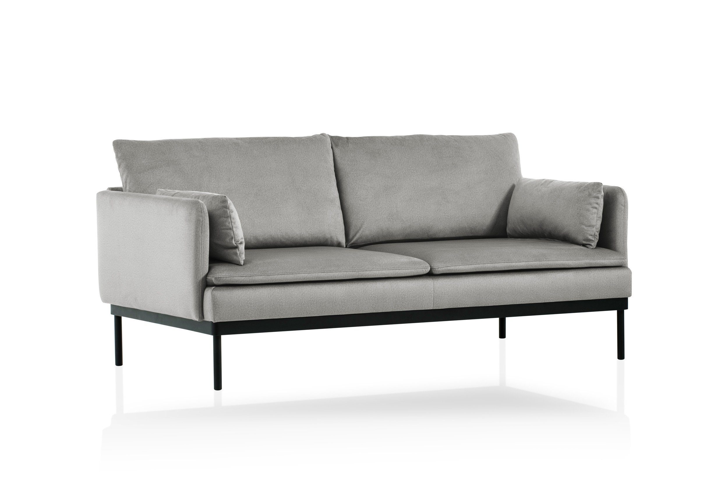 Velours-Stoff, weicher Europe hochwertige skandinavischen Design, besonders Grau im 2-Sitzer Einzelsofa XDREAM Verarbeitung, Made modernen, Montana, in