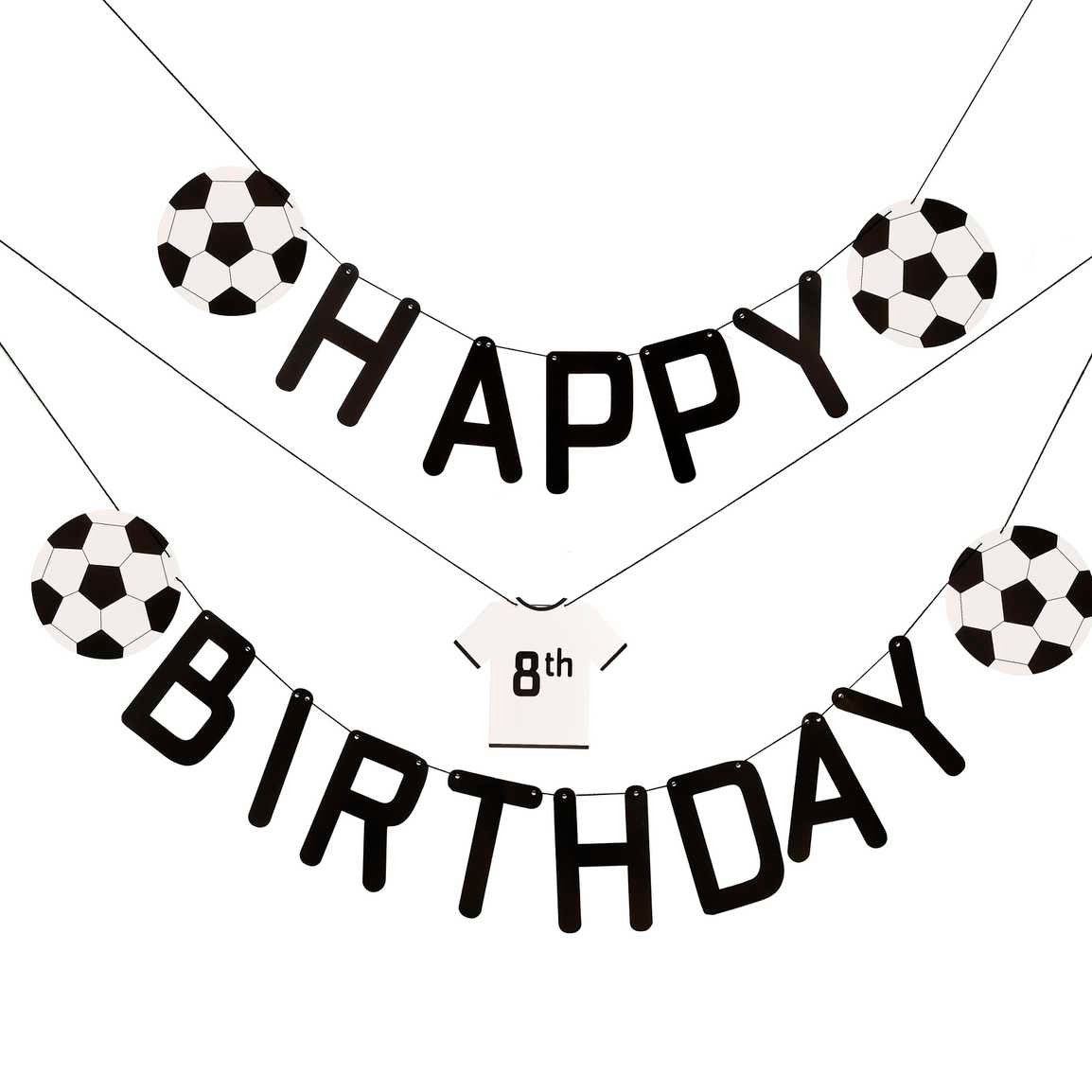 Geburtstag Happy Mottoparty Deko Ginger Ray Birhday Fußball Wimpelkette