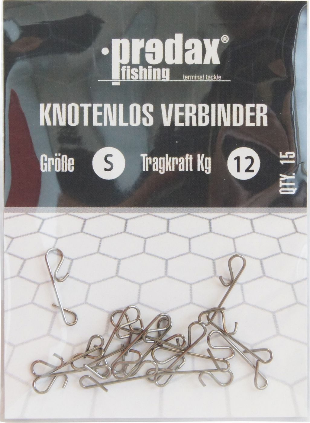Predax Schnurverbinder Predax Knotenlos Verbinder schwarz - 15 Knotenlosverbinder, (15-St)