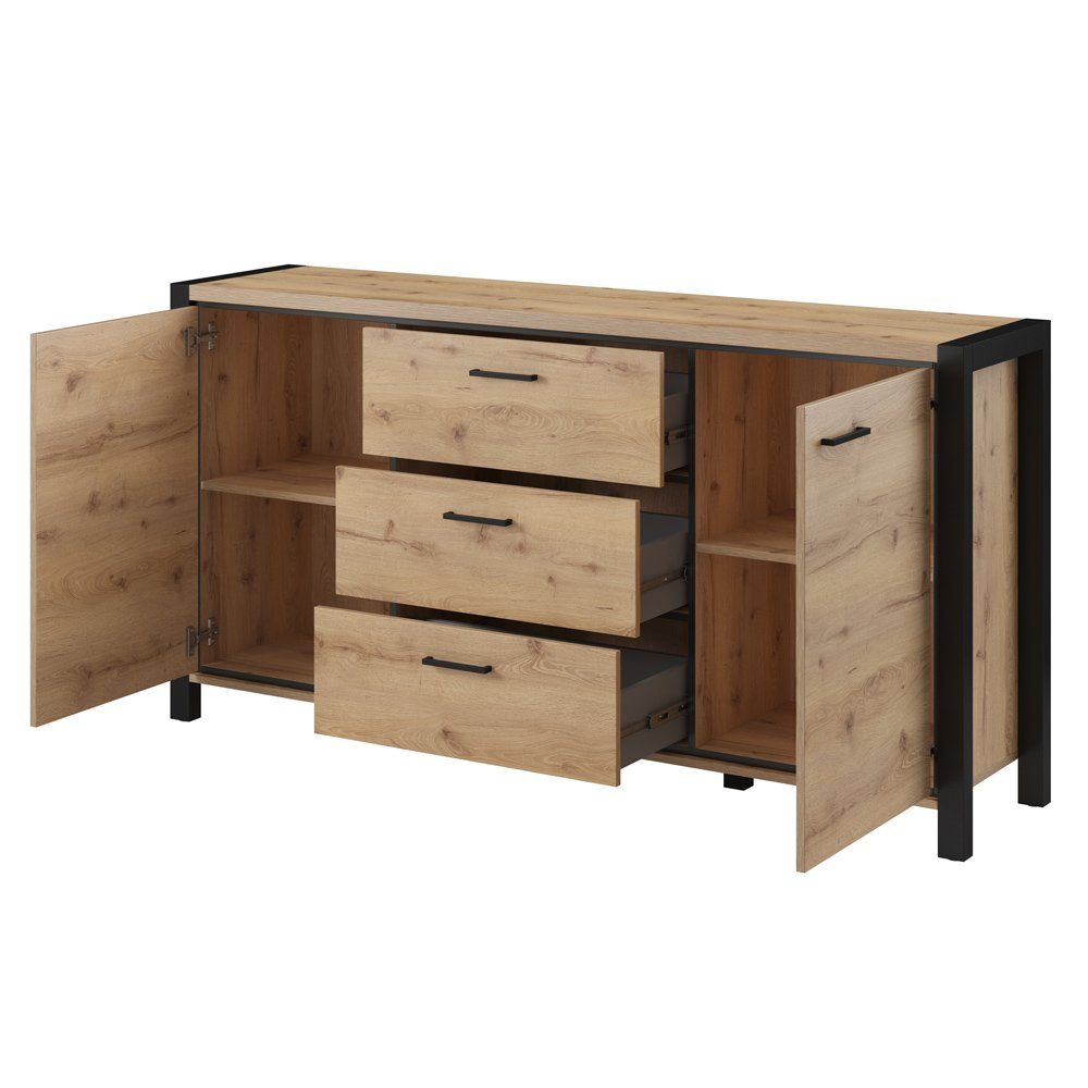 Lomadox Sideboard ACCRA-83, Taurus Eiche Nb. günstig online kaufen