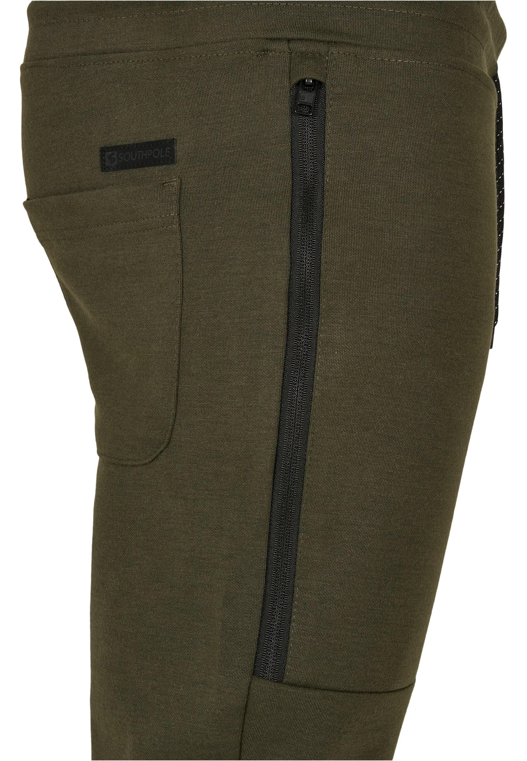 Zipper Stoffhose Southpole Herren Side Fleece Tech olive Jogger (1-tlg)