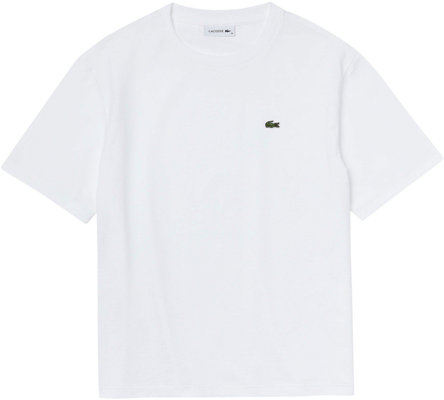 (1-tlg) mit Lacoste-Logo der T-Shirt Lacoste auf weiß Brust