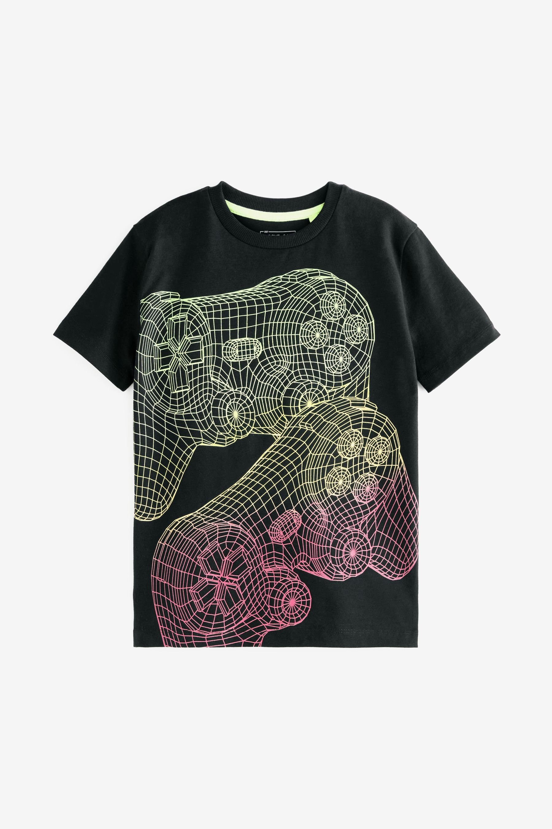 Next T-Shirt Grafik-T-Shirt (1-tlg) Black Gaming Controller | T-Shirts