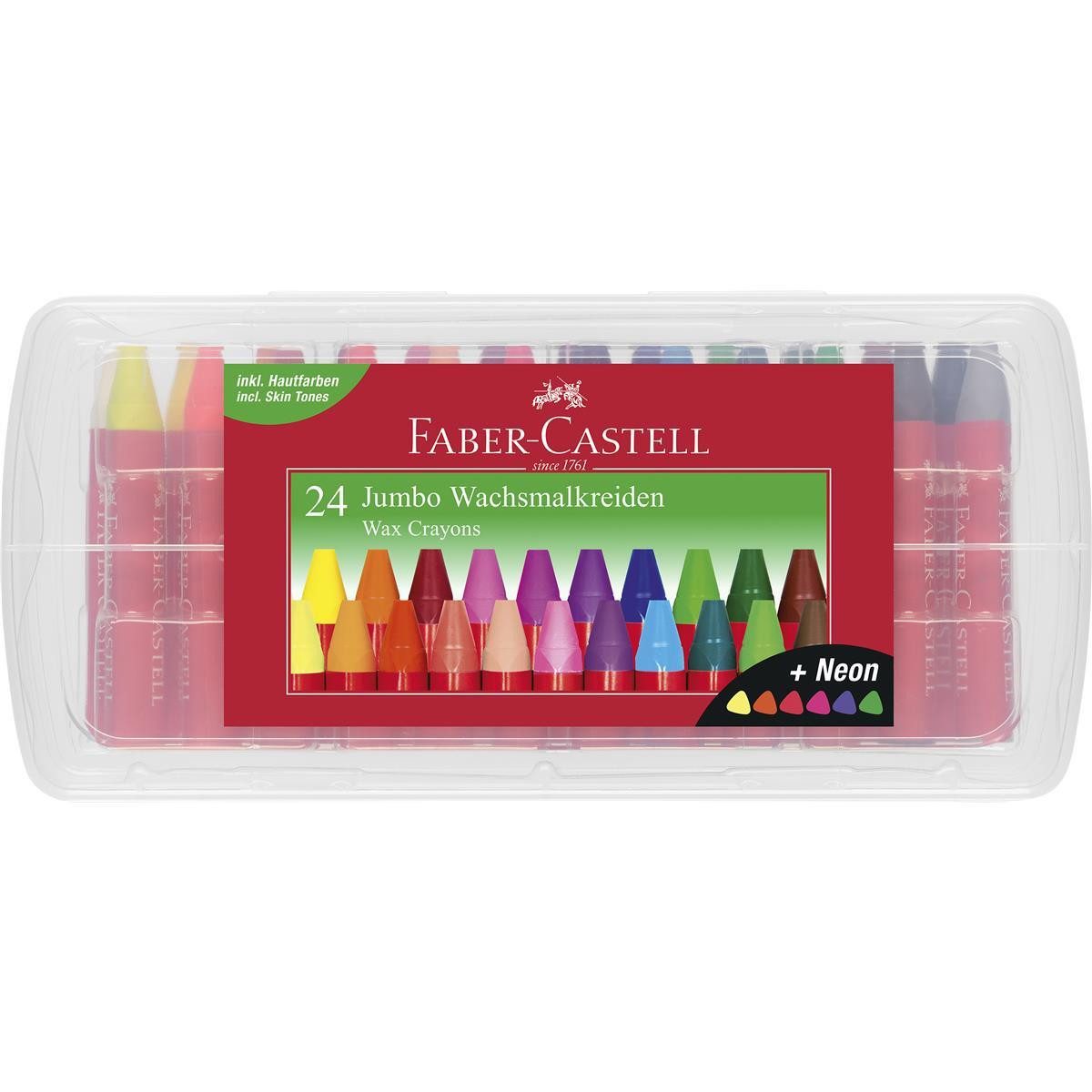 Faber-Castell Hefter Faber-Castell Jumbo Wachsmalkreiden - 24er Box