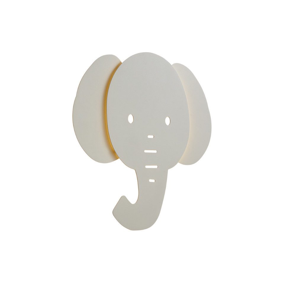 Qazqa Wandleuchte Animal faces, Dimmbar, LED fest integriert, Extra-Warmweiß, QAZQA Wand­leuchte, integrated, Beige, Stahl, Für Kinder