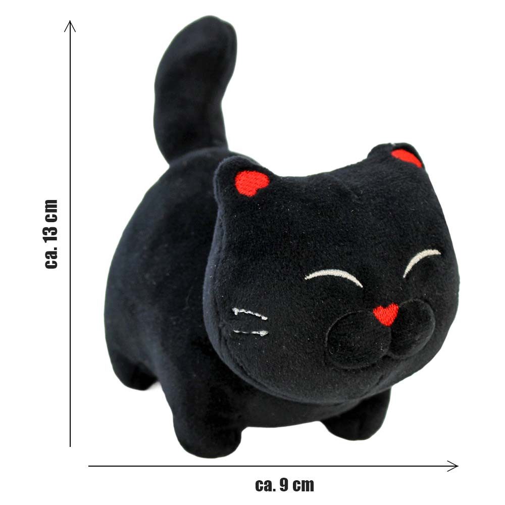 Van Manen Kuscheltier Schwarze Katze Plüschtier klein - ca. 16 cm (1-St)