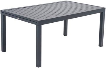 KONIFERA Garten-Essgruppe Palermo, (Set, 9-tlg., 8x Sessel, 1x AZ-Tisch 160-240x100 cm, Aluminium, Textilgewebe), klappbar, 7-fach verstellbare Rückenlehne, Tischplatte aus Alulatten