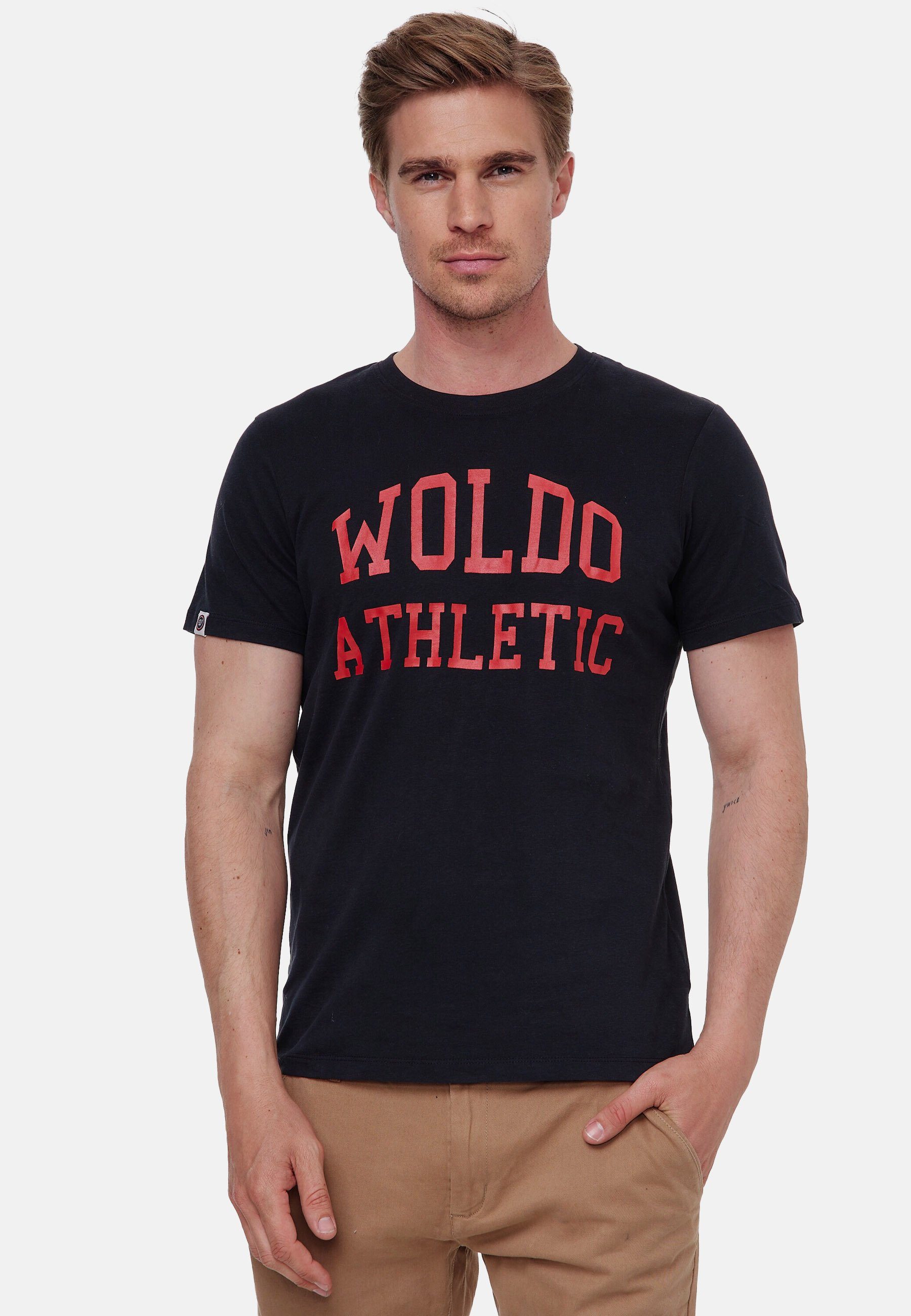 Logo Woldo T-Shirt T-Shirt schwarz-rot Athletic Big