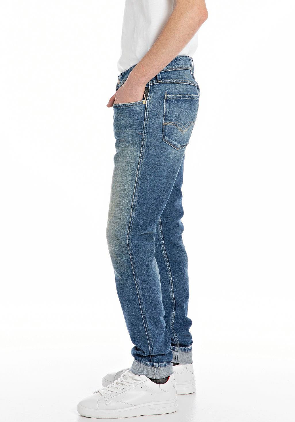 Replay Slim-fit-Jeans ANBASS HYPERFLEX BIO günstig online kaufen