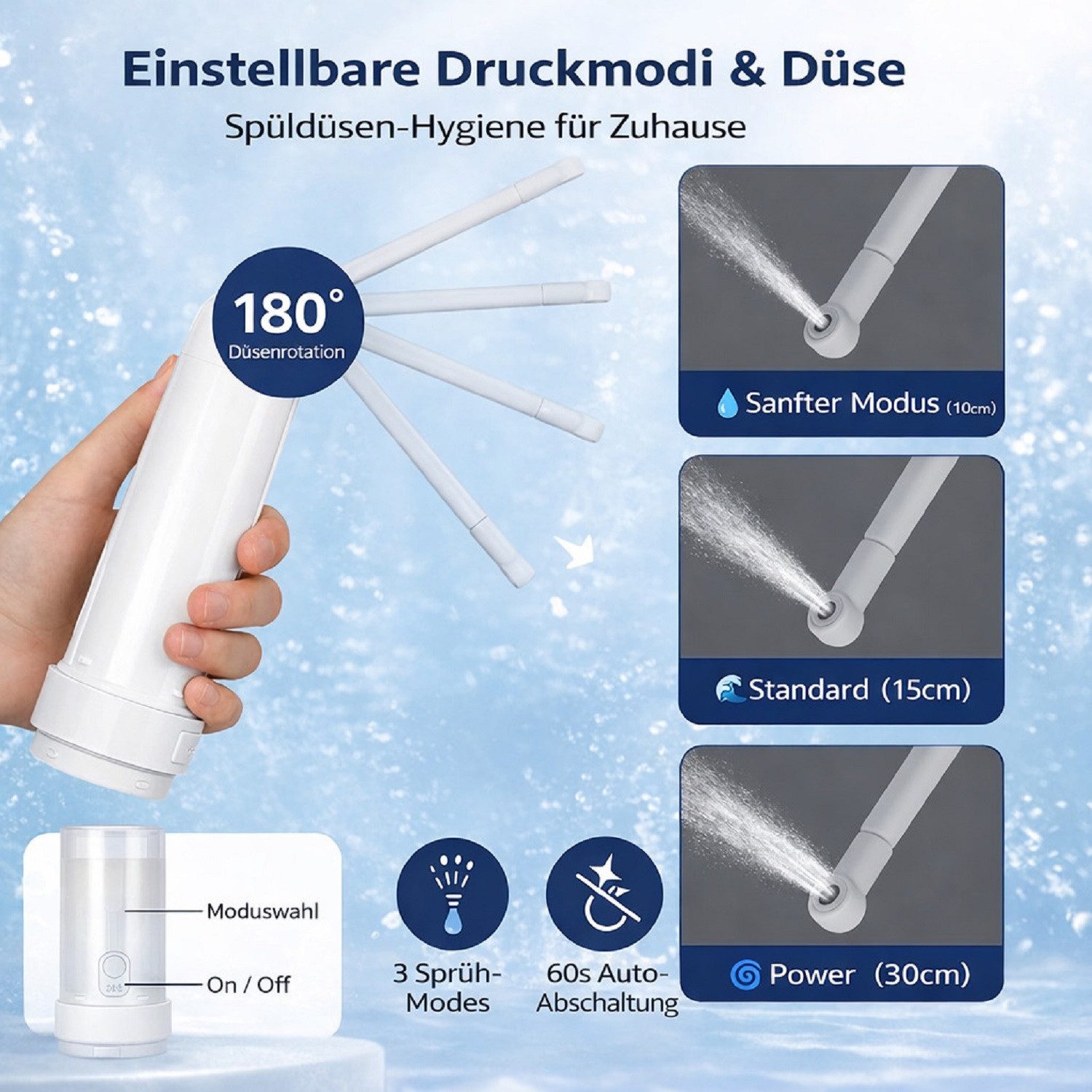 COOL-i ® Bidet Tragbares elektrisches Bidet, 400 ml Tank, wiederaufladbar