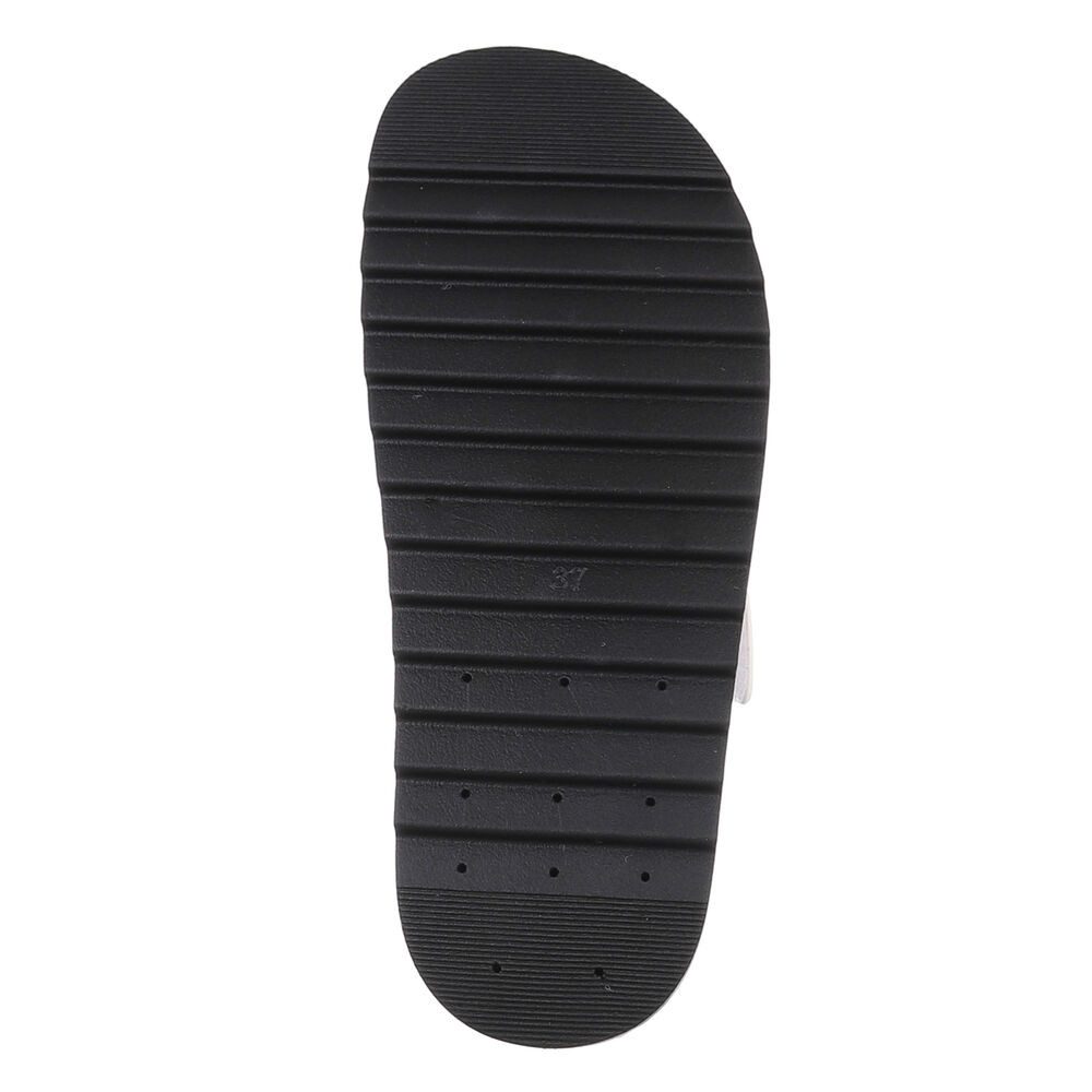 Ital-Design Moderne Komfortsandalette mit flexiblen Riemen Plateausandaletten (89323084) Flach Pantoletten in Schwarz