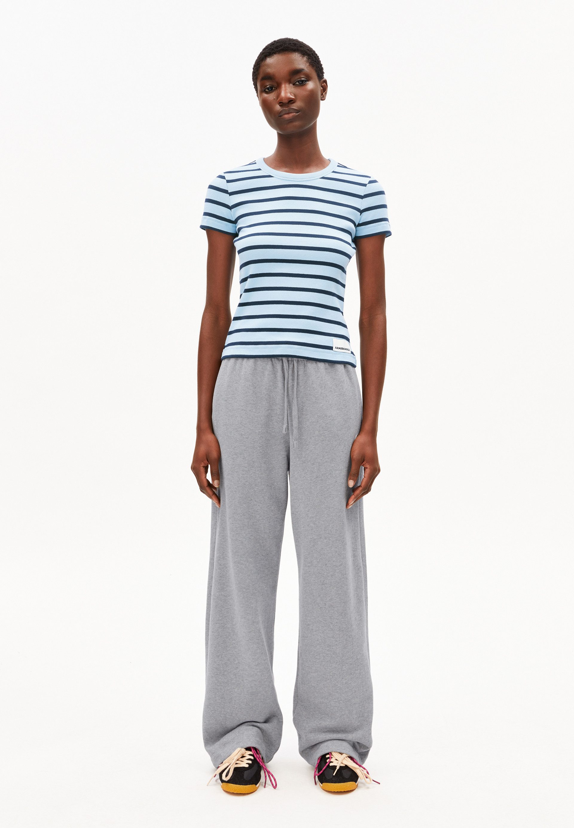 Armedangels T-Shirt KARDAA STRIPES Ripp-T-Shirt aus Bio-Baumwoll Mix Slim F günstig online kaufen