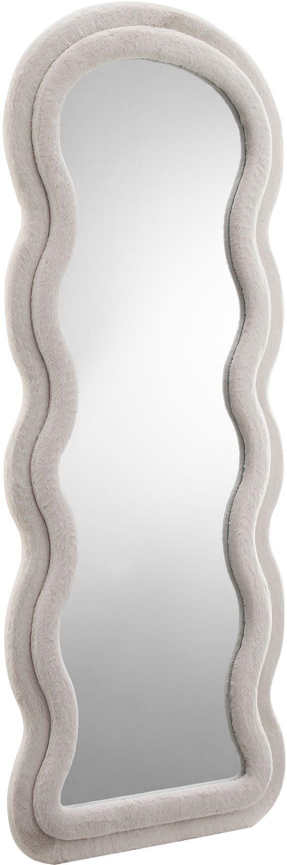 SalesFever Зеркало в полный рост Bristol Зеркало: Eleganz in 170 cm Höhe (1-St), Wellenförmiger Kunstfell-Rahmen, 170cml