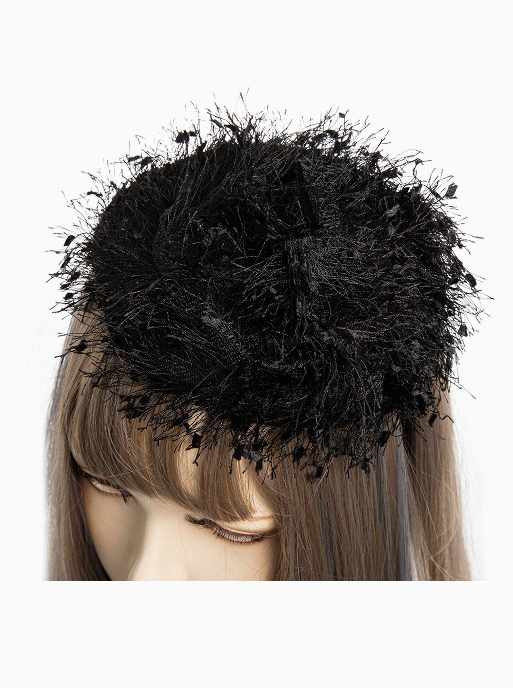 axy Haarreif Fascinator Haarreif Hut mit Scheife Headband Braut Kopfschmuck, Fascinator Cocktail Headwear Schwarz | Haarspangen