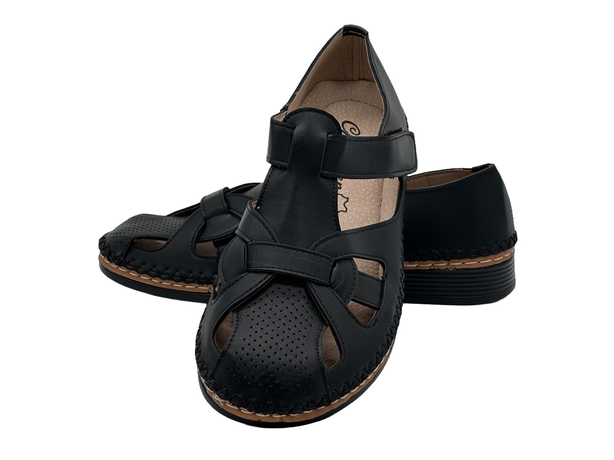 Nowaland Halboffene Damen Sandalen mit stabiler Passform und Komfortsohle Sandale Atmungsaktiv, stabiler Halt, weich und flexibel