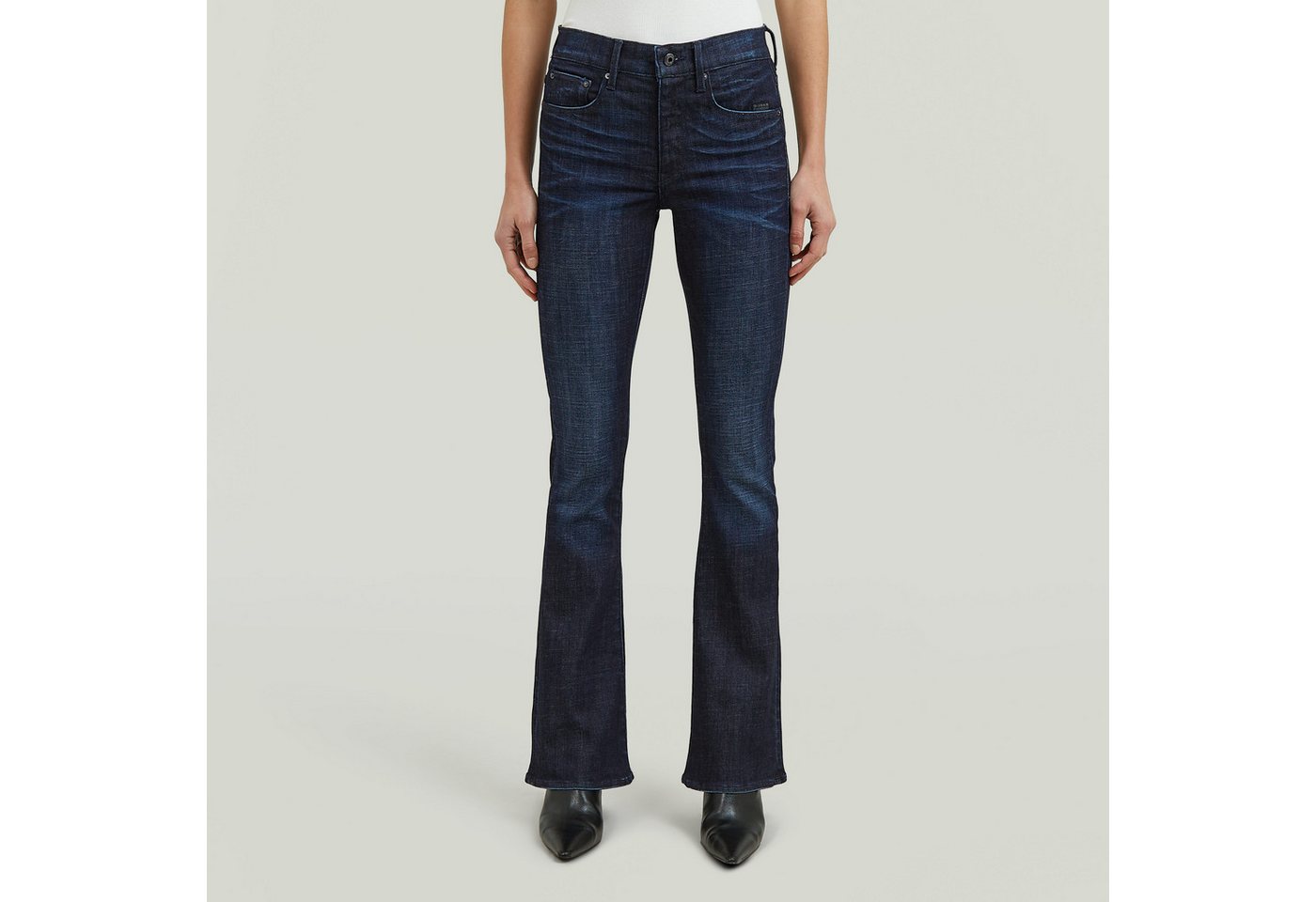 G-STAR Bootcut-Jeans 3301 Flare Wmn aus Stretch-Denim