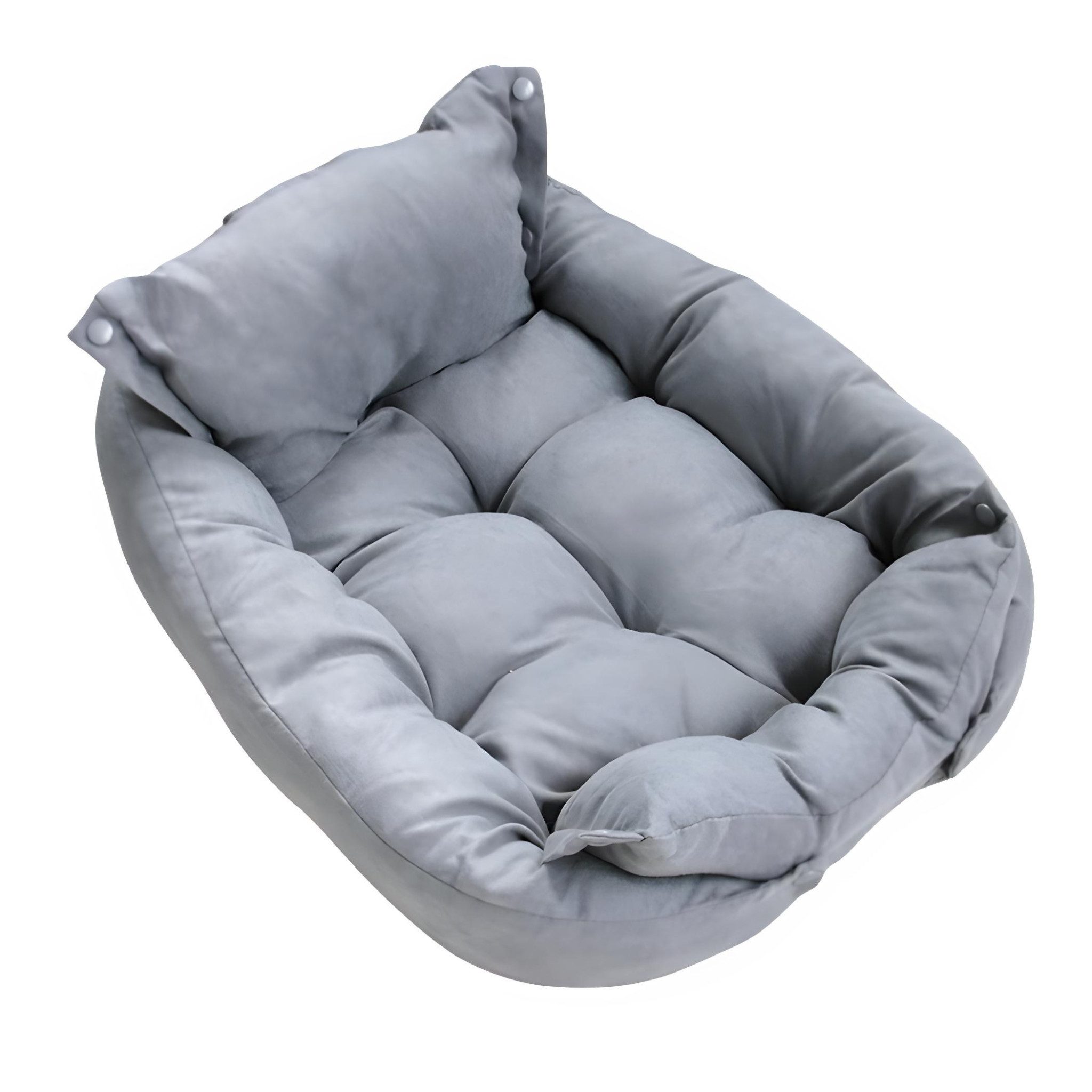 HS.SUPPLY Tierbett 3-in-1 Hundebett waschbar – Verstellbares Haustierbett als Sofa, Multifunktionales Design, Maschinenwäsche geeignet