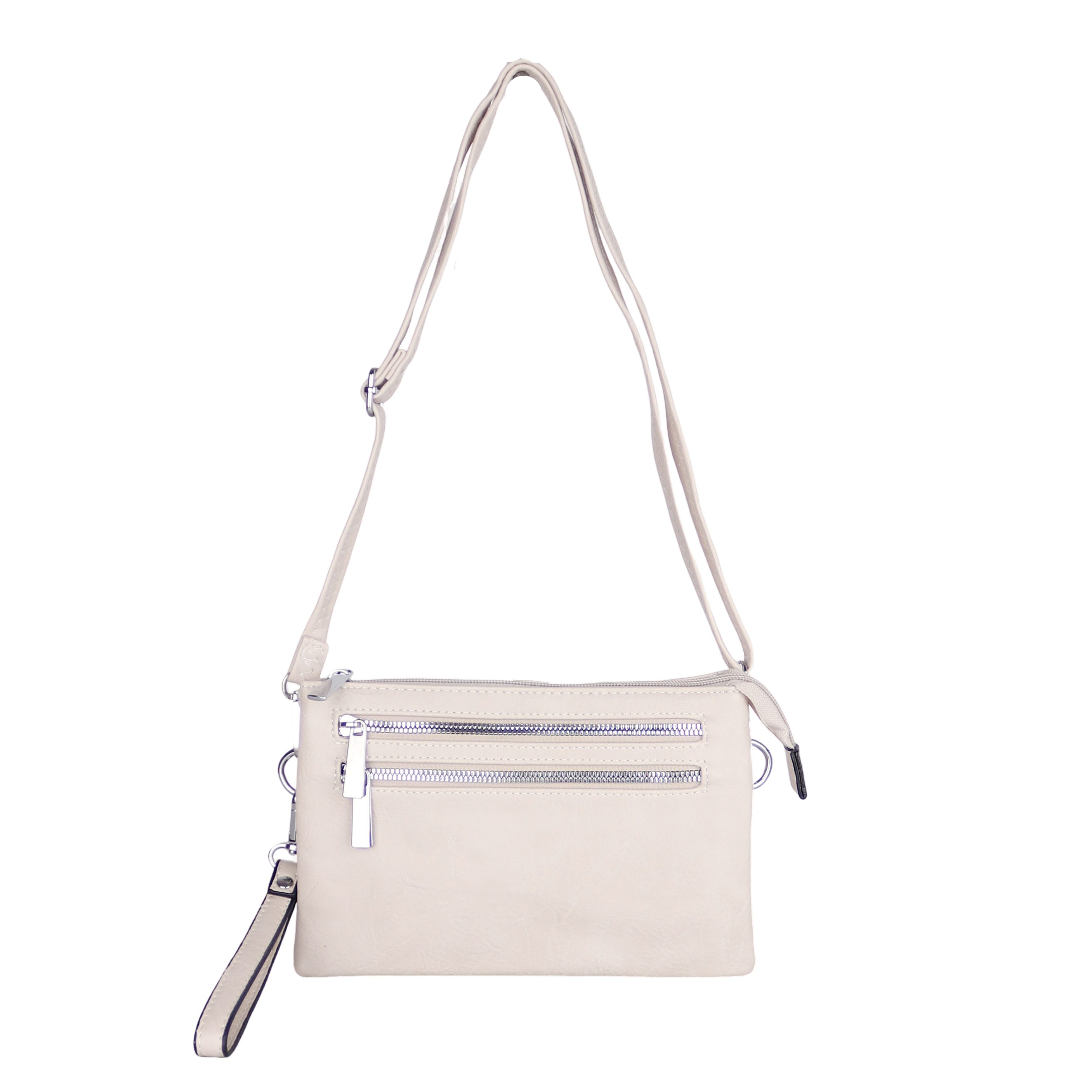 MIRROSI Umhängetasche Damen, Veganleder Crossbody Tasche Bag, Schultertasche (Extra dünnes Design mit vielen Innenfächern, ca.23,5x15x3cm(BXHXT), verstellbaren Schulterriemen