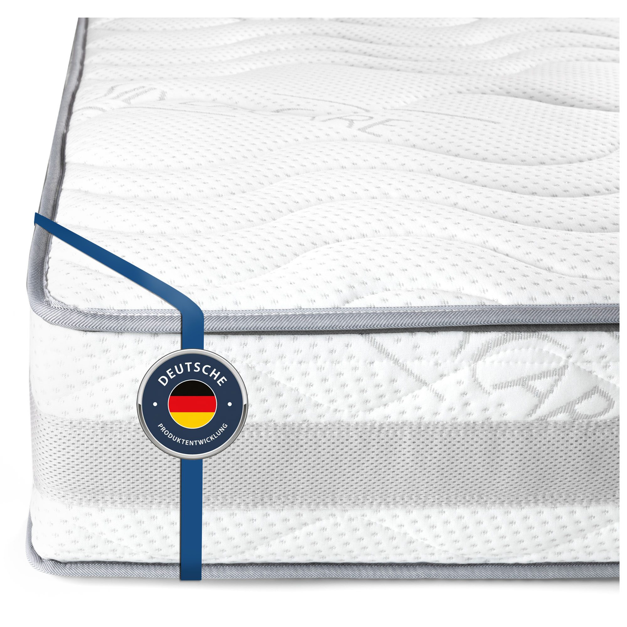 Kaltschaummatratze Komfort 23 90 x 200 cm H4, BMM, 23 cm hoch, ergonomischer 7-Zonen KSCell®-Schaum, SilverCare Klima-Border Bezug