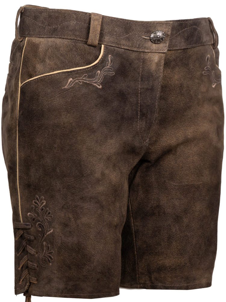 Spieth & Wensky Trachtenlederhose Lederhose Damen kurz Glenda ZV E/Keder günstig online kaufen
