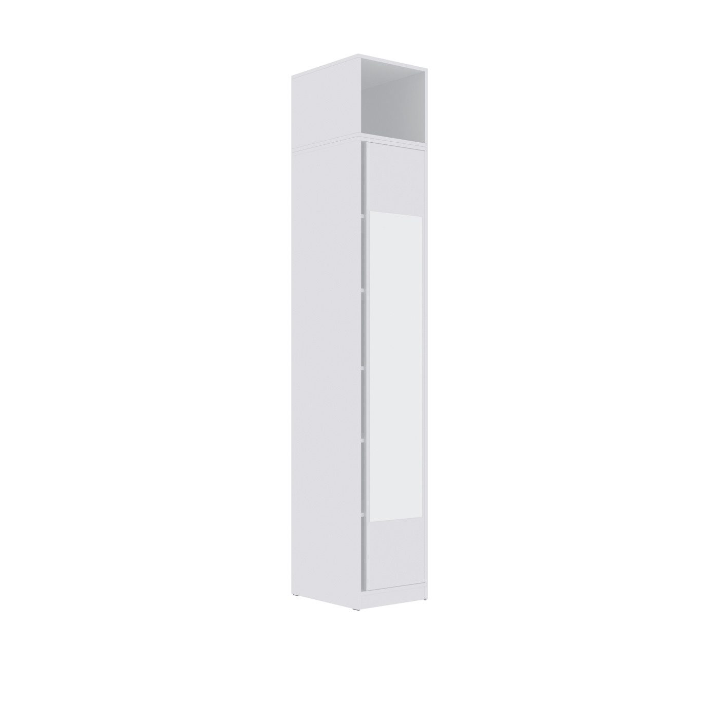 Marmex Möbel Spiegelschrank TRES 09/NB - Kleiderschrank, Schuhschrank, Regal, Garderobenschrank (2-St) begehabarer Kleiderschrank, Soft-Close, Aufsatz