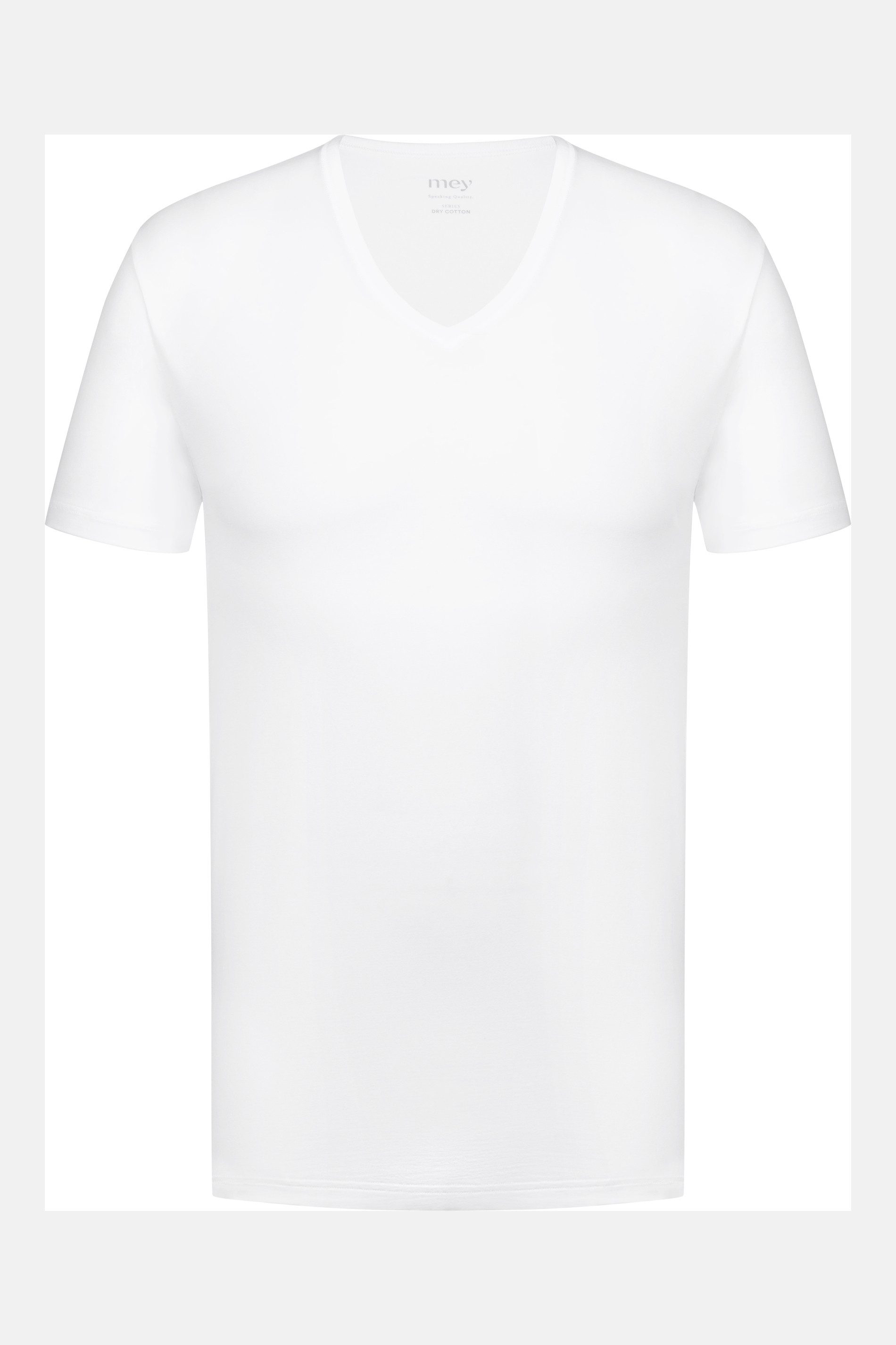 Mey Unterziehshirt Mey Herren Shirt Serie Dry Cotton Uni (1-St) Baumwoll-Mix, V-Ausschnitt, Halbarm, atmungsaktiv, Single Jersey