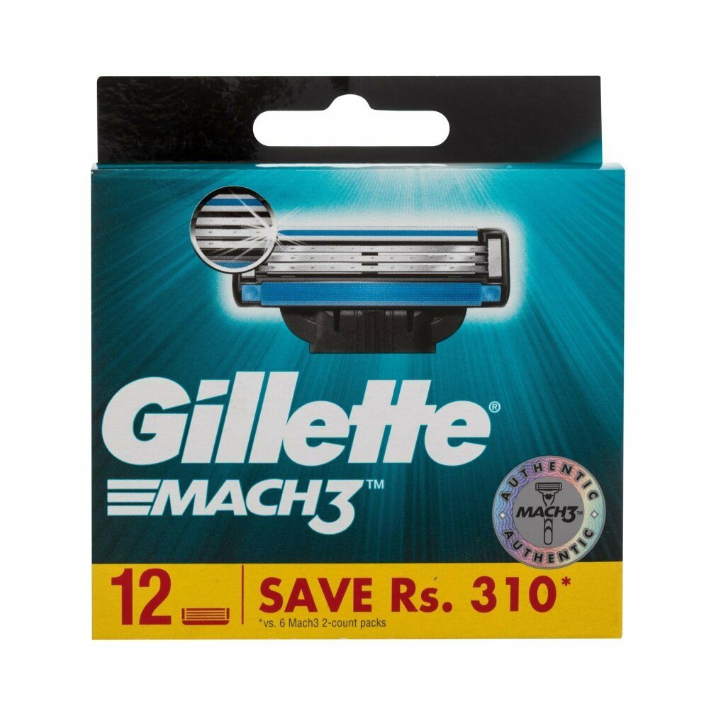 12 3 Stück Mach Gillette Rasierklingen Gillette Rasierklingen -