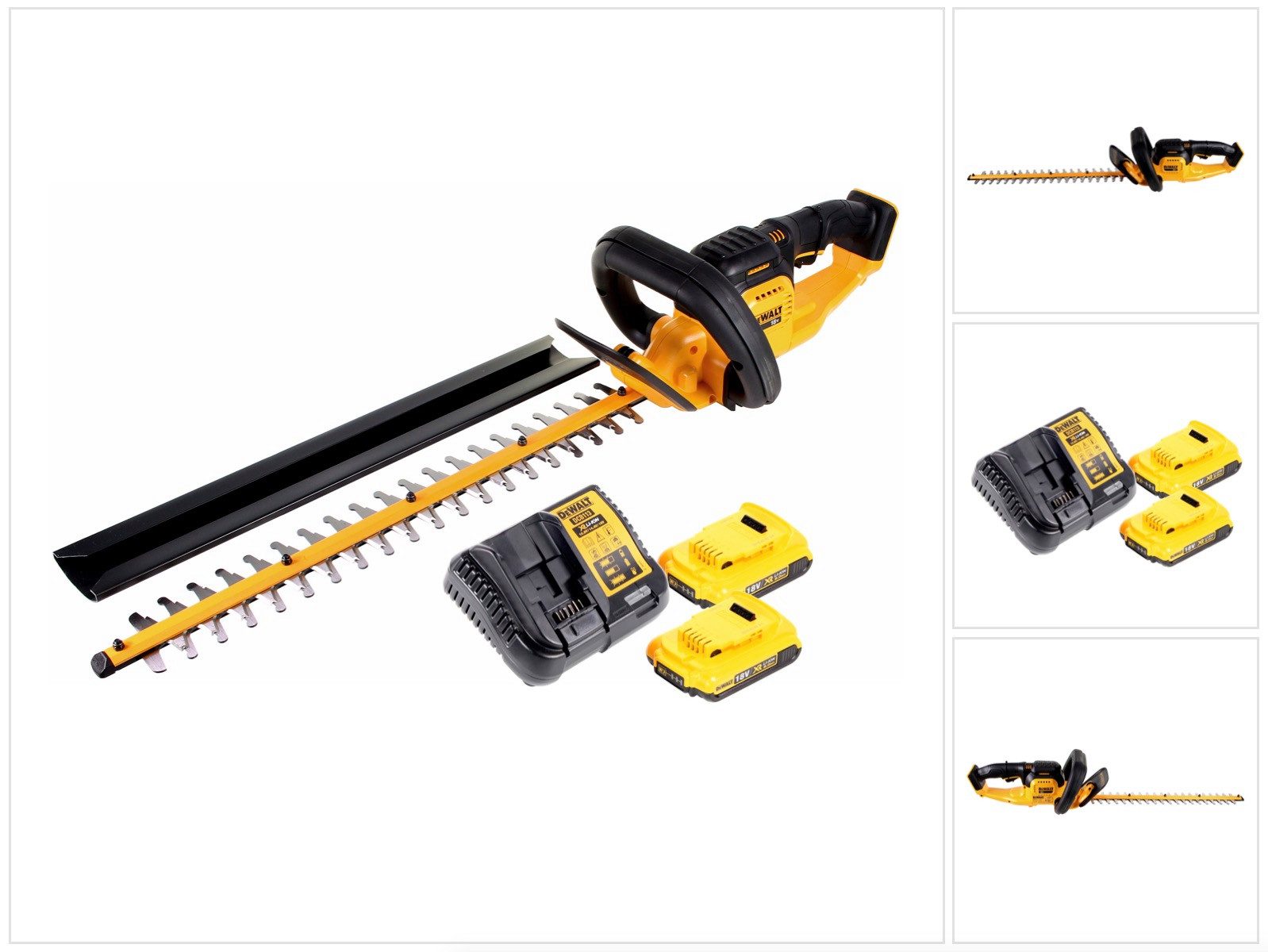 DeWalt Akku-Heckenschere DCM 563 D2 Akku Heckenschere 18V 55,8cm + 2x 2,0Ah Akku + Ladegerät