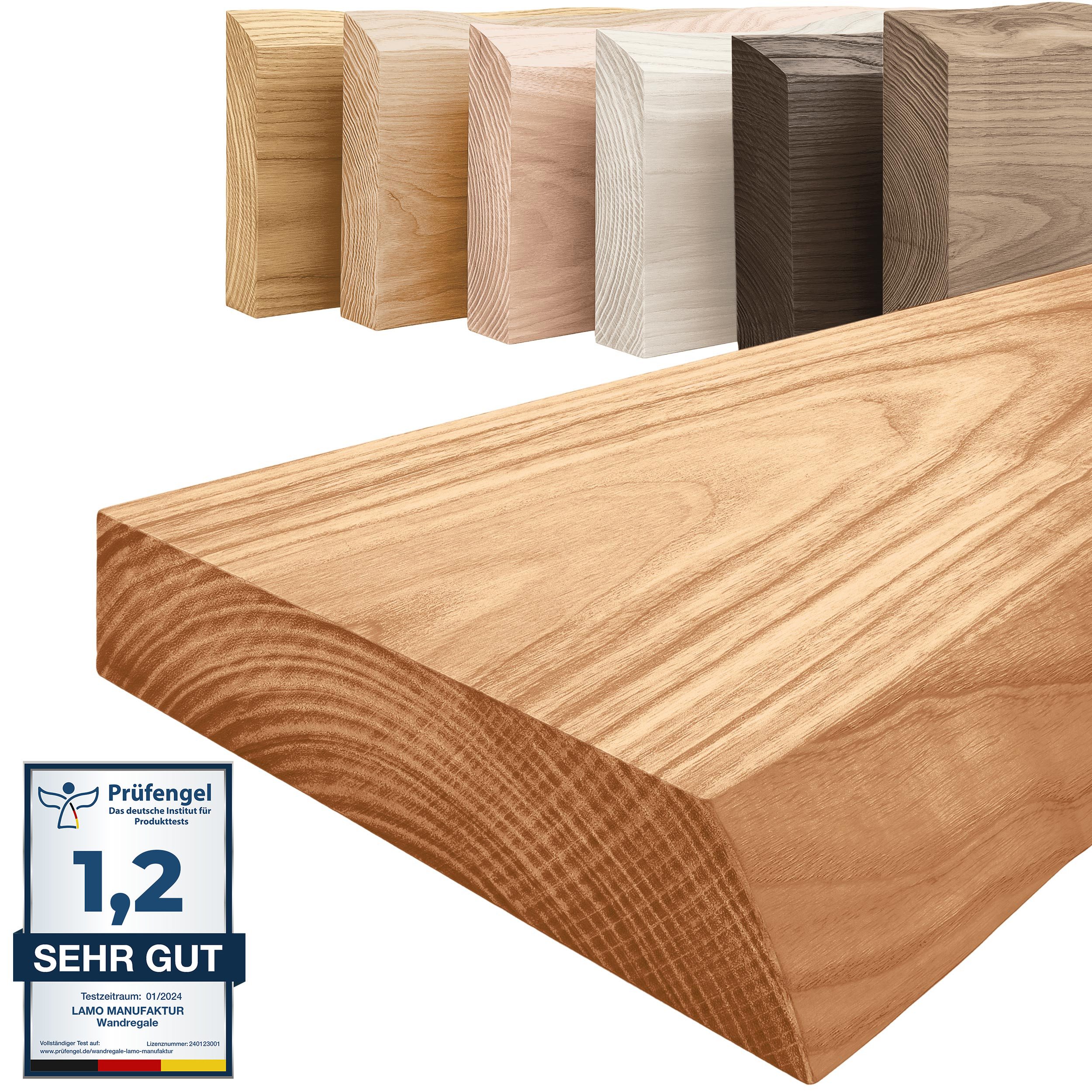 LAMO Manufaktur Wandregal Pure: ohne Montage Set 40 cm, Komplett-Set, 40mm günstig online kaufen