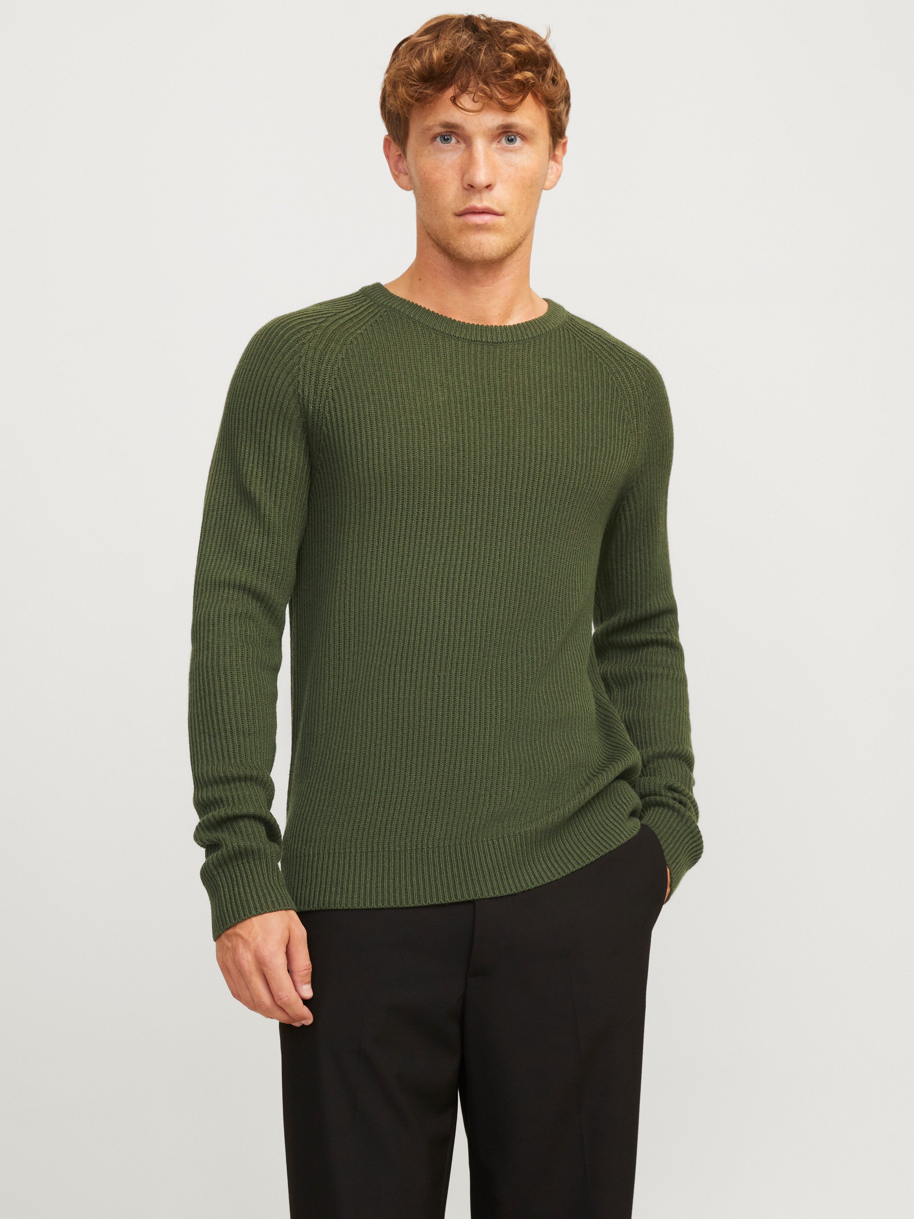 Jack & Jones Rundhalspullover JJPANNEL KNIT günstig online kaufen