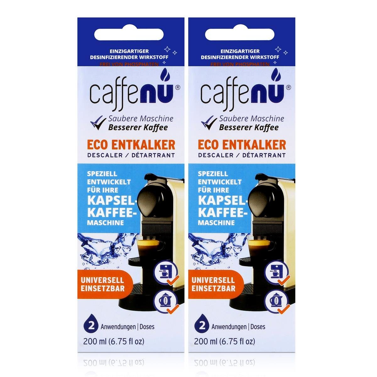 caffenu Caffenu Eco Entkalker 200ml - Speziell für Kapsel-Kaffee-Maschinen (2e Entkalker | Entkalker