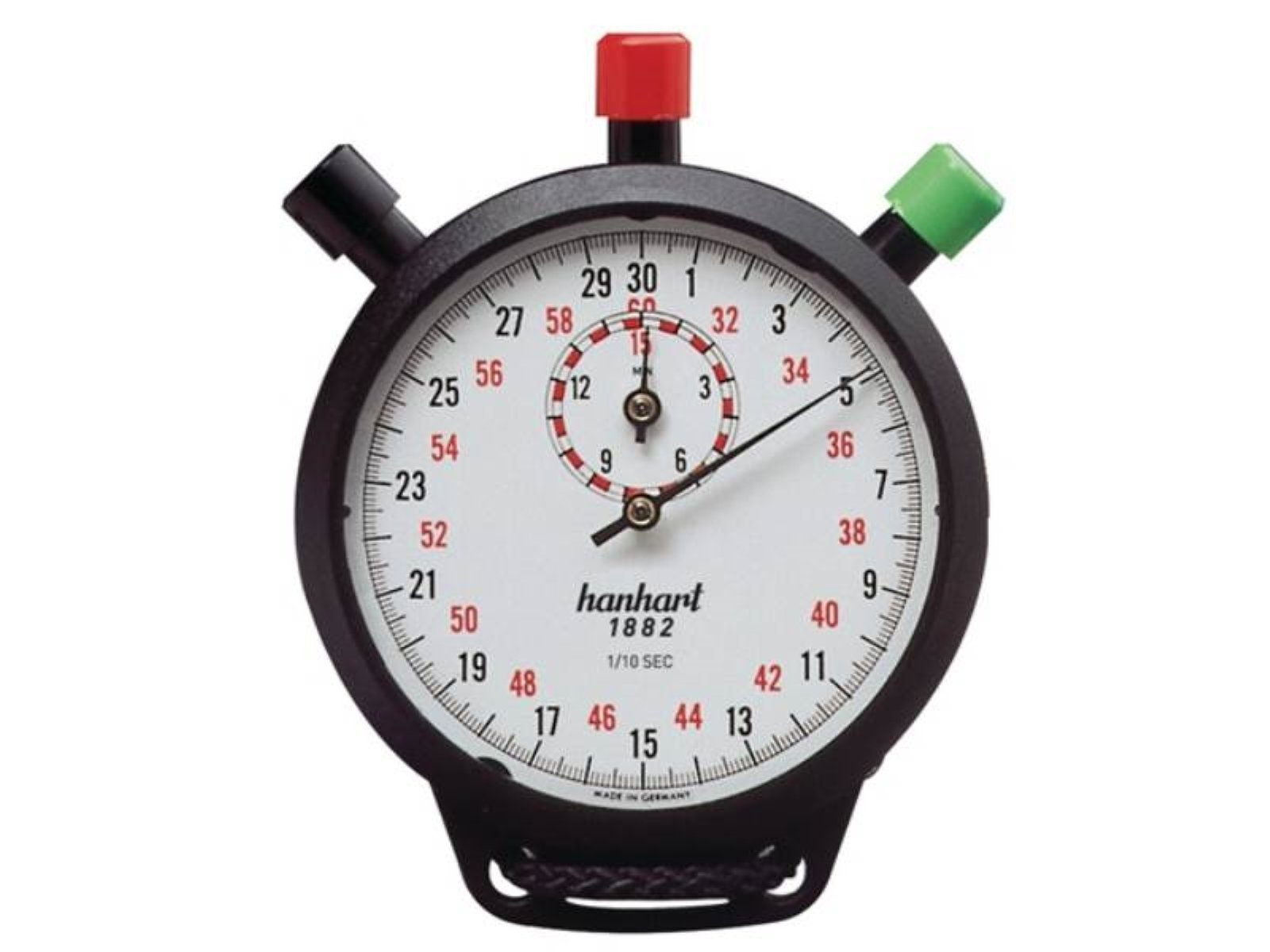 Stoppuhr HANHART 141.0434-00 Stoppuhr Amigo 1/10 Sek. 15 Min. mechanisch